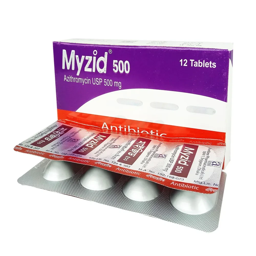 Pack Image: Myzid 500 mg Tablet (3 x 4)