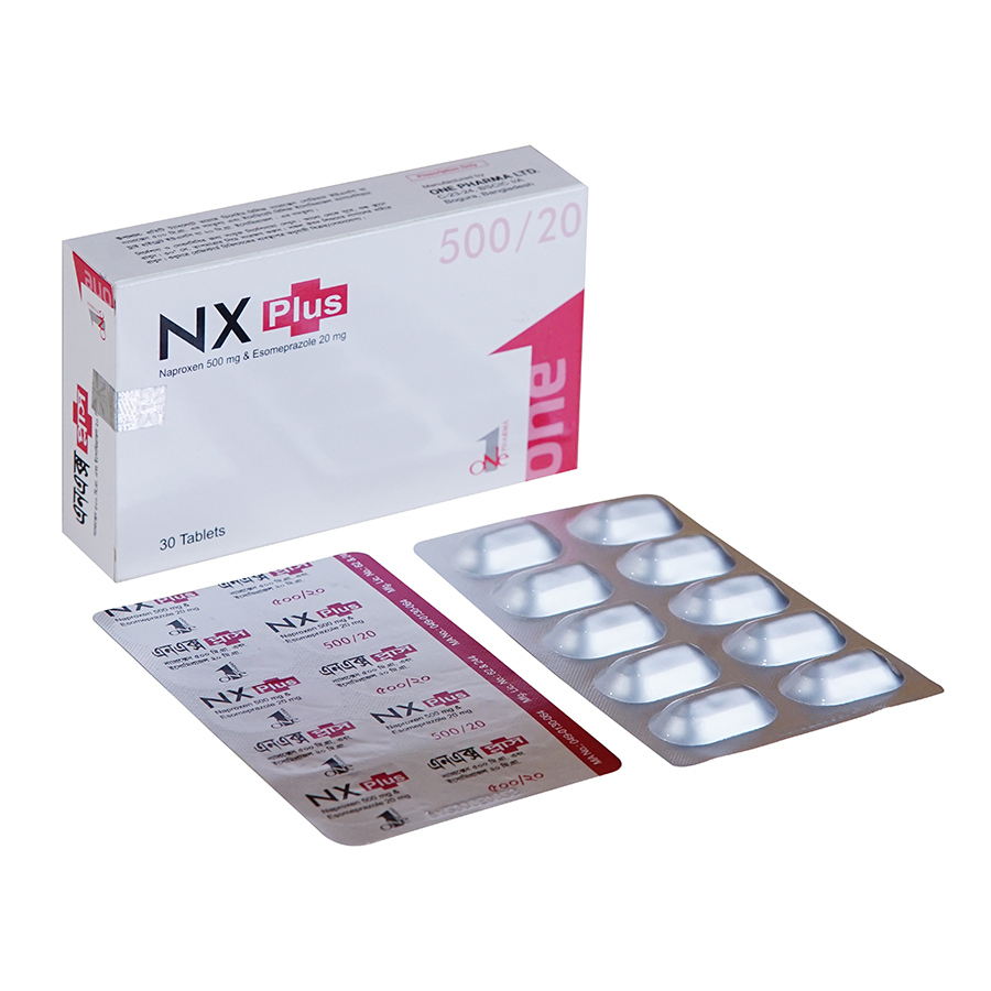 Pack Image: NX Plus 500 mg Tablet (3 x 10)