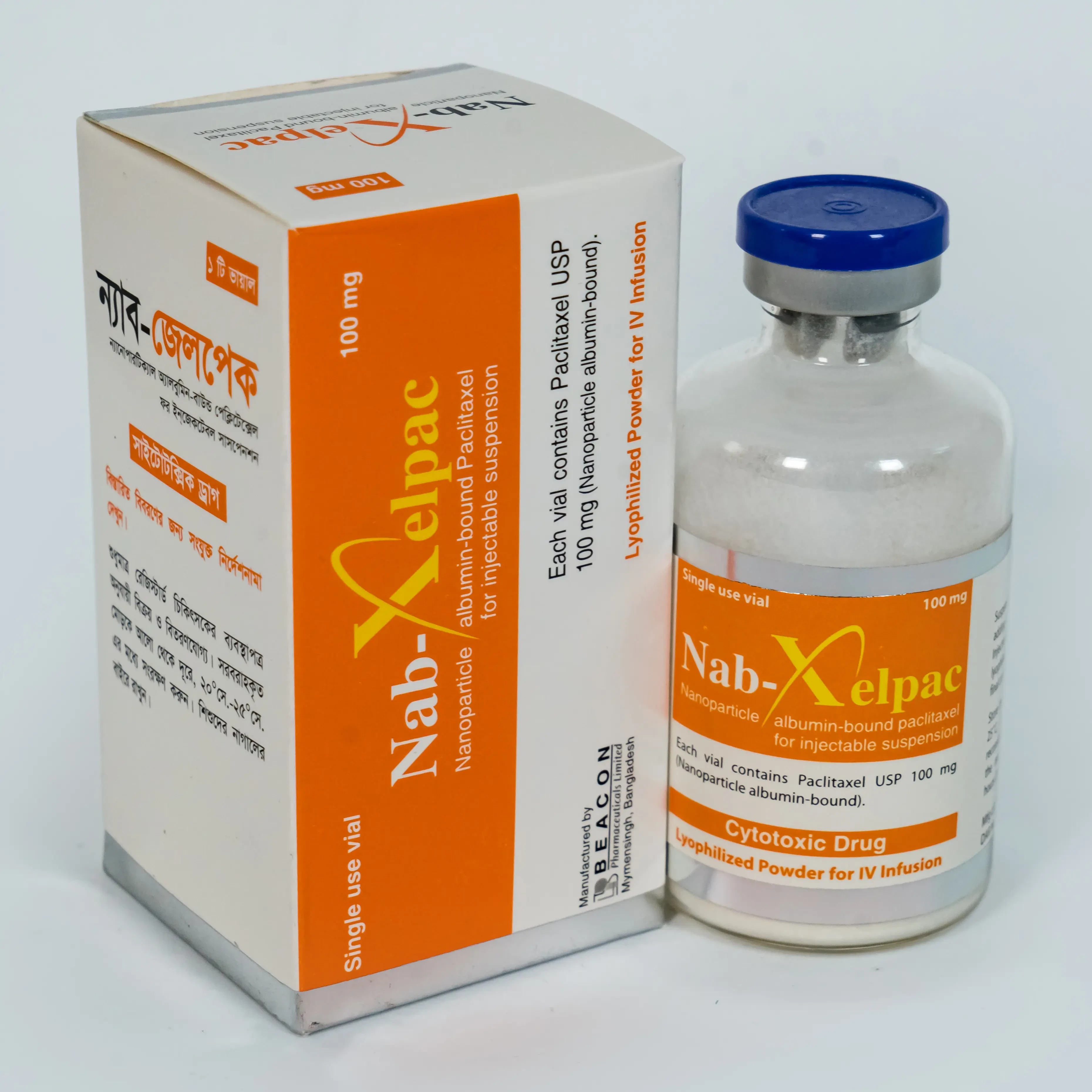 Pack Image: Nab-Xelpac 100 mg Injection (100 mg vial)