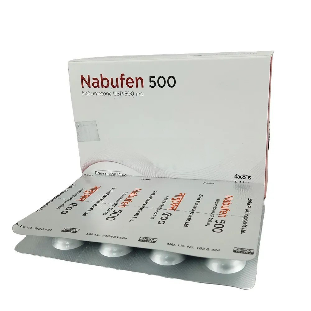 Pack Image: Nabufen 500 mg Tablet (4 x 8)