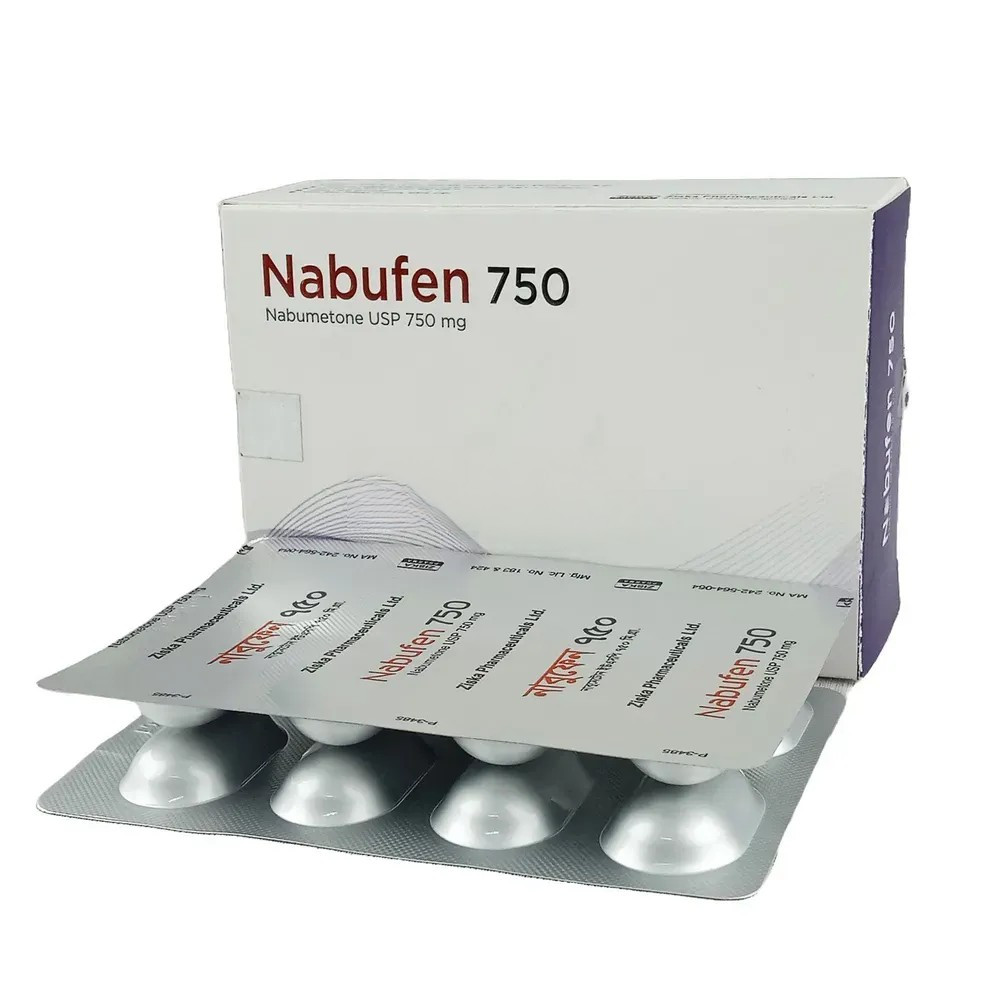 Pack Image: Nabufen 750 mg Tablet (4 x 8)