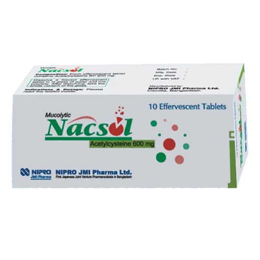 Pack Image: Nacsol 600 mg Tablet (1 x 10)