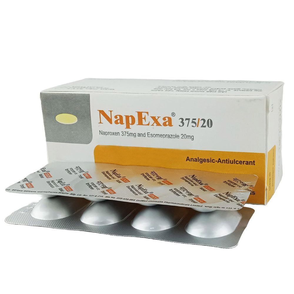 Pack Image: NapExa 375 mg Tablet (7 x 4)