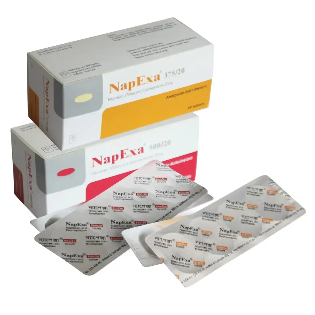 Pack Image: NapExa 375 mg Tablet (7 x 4)