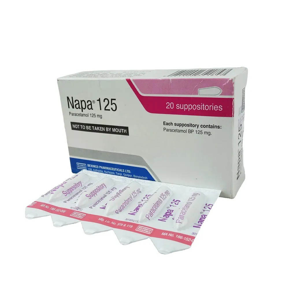 Pack Image: Napa 125 mg Suppository (4 x 5)