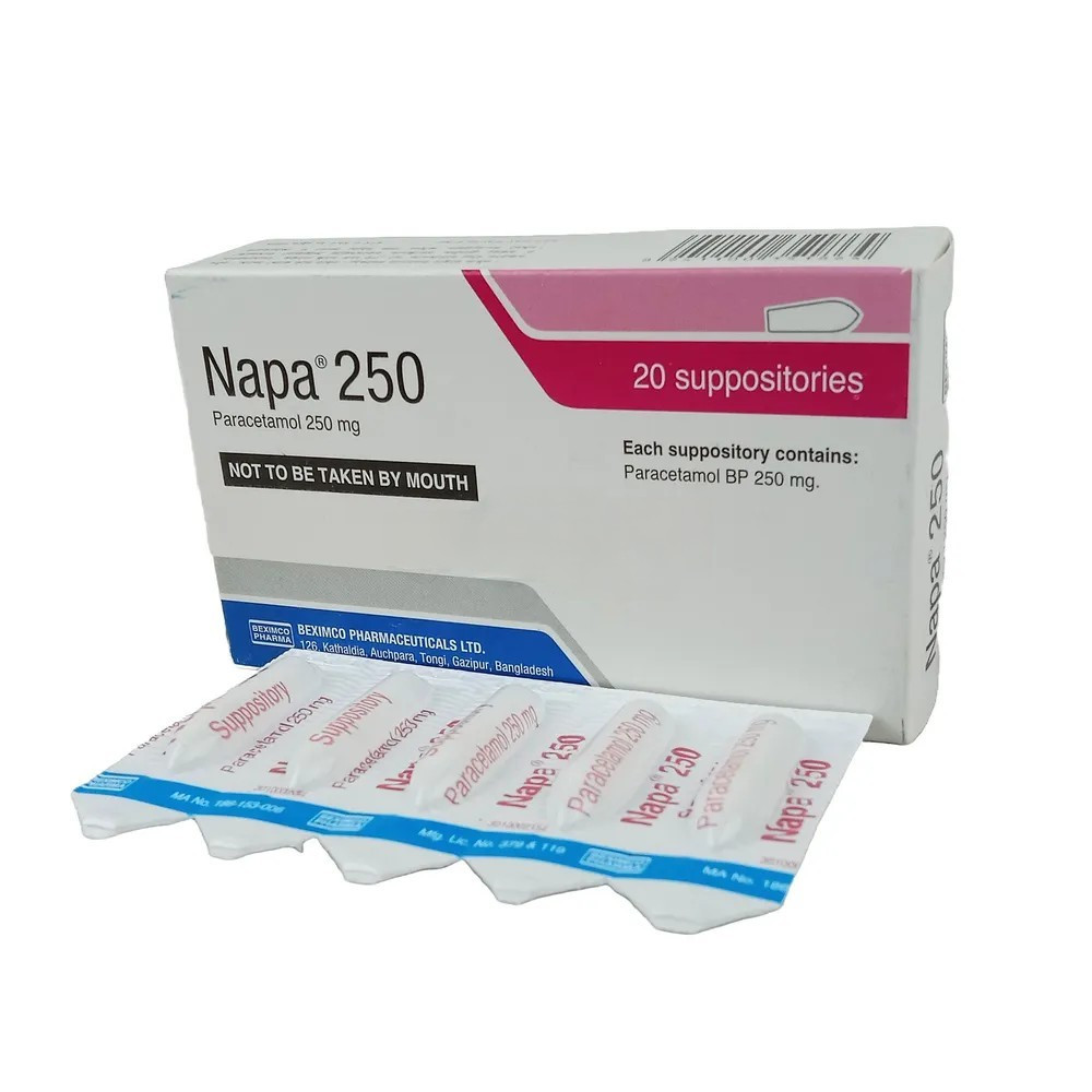 Pack Image: Napa 250 mg Suppository (4 x 5)