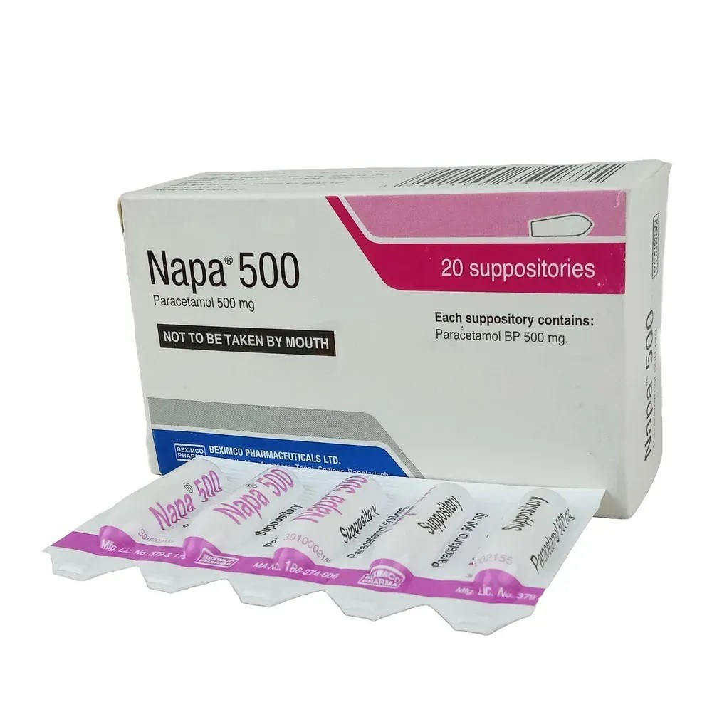 Pack Image: Napa 500 mg Suppository (4 x 5)