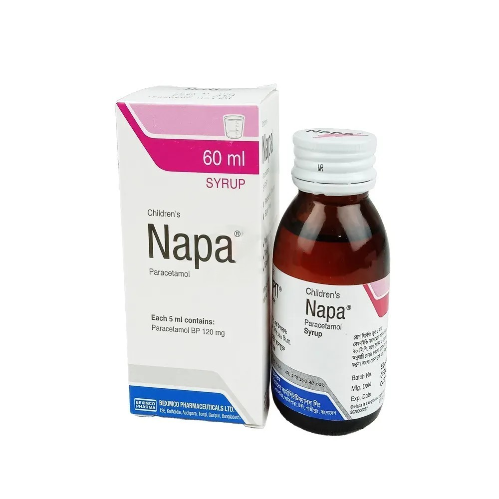 Pack Image: Napa 120 mg Syrup (60 ml bottle)