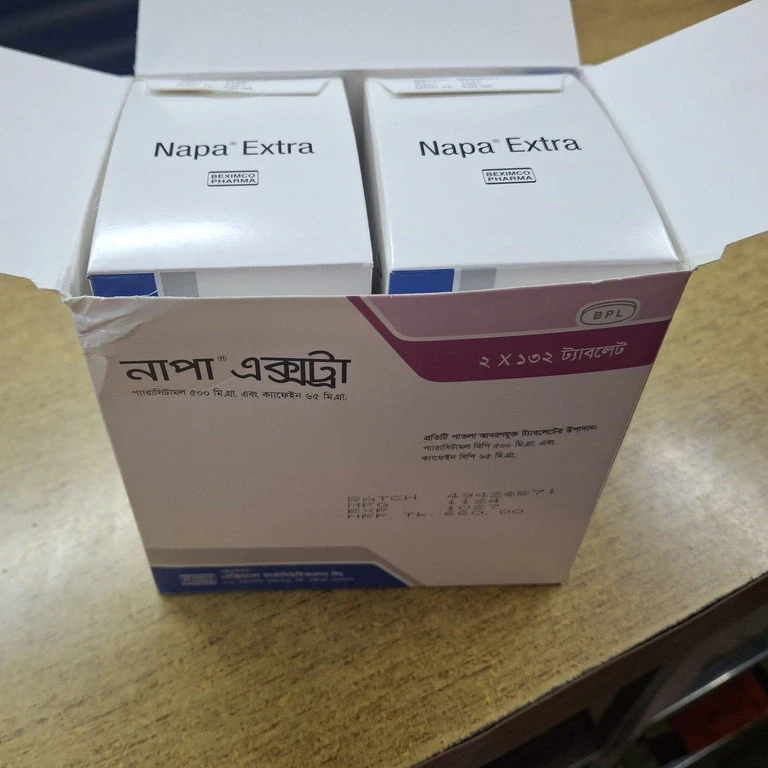 Pack Image: Napa Extra 500 mg Tablet (11 x 12)