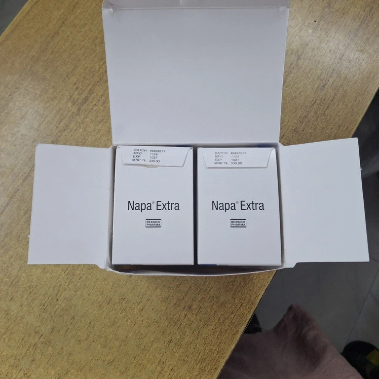 Pack Image: Napa Extra 500 mg Tablet (11 x 12)