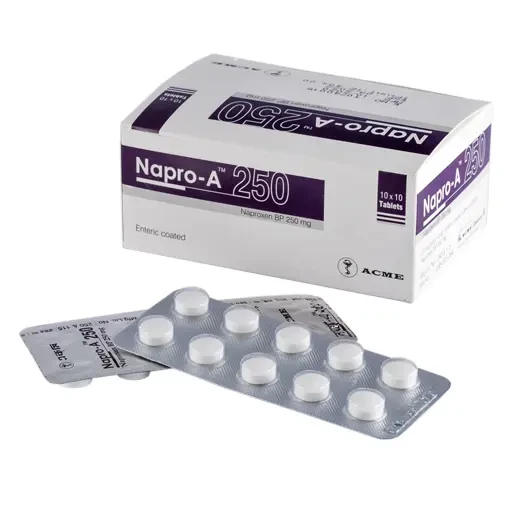 Pack Image: Napro-A 250 mg Tablet (10 x 10)
