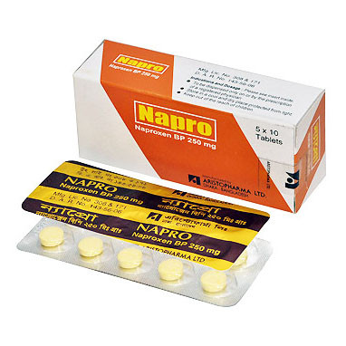 Pack Image: Napro 250 mg Tablet (5 x 10)