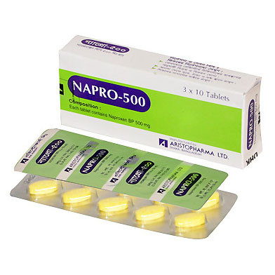 Pack Image: Napro 500 mg Tablet (3 x 10)