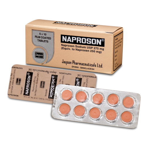 Pack Image: Naproson 250 mg Tablet (5 x 10)