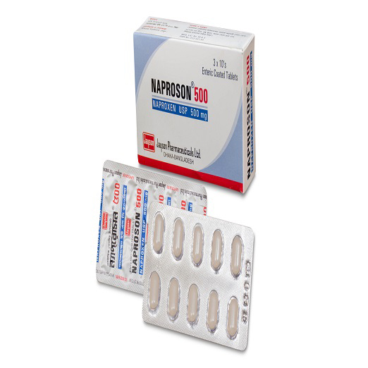 Pack Image: Naproson 500 mg Tablet (3 x 10)