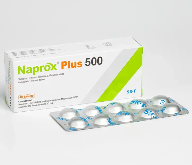 Pack Image: Naprox Plus 500 mg Tablet (4 x 10)