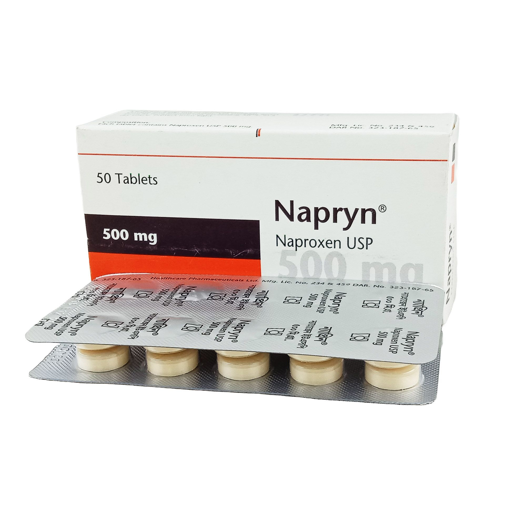 Pack Image: Napryn 500 mg Tablet (5 x 10)