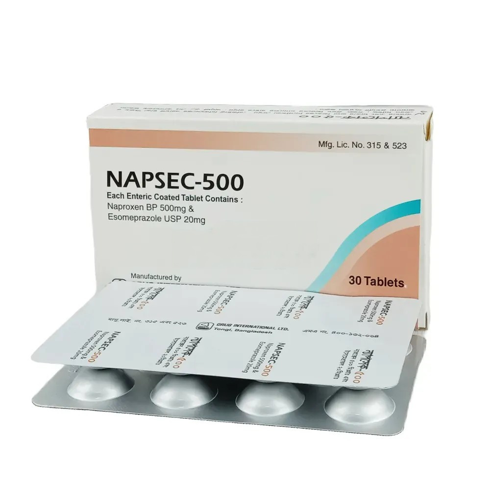 Pack Image: Napsec 500 mg Tablet (3 x 10)