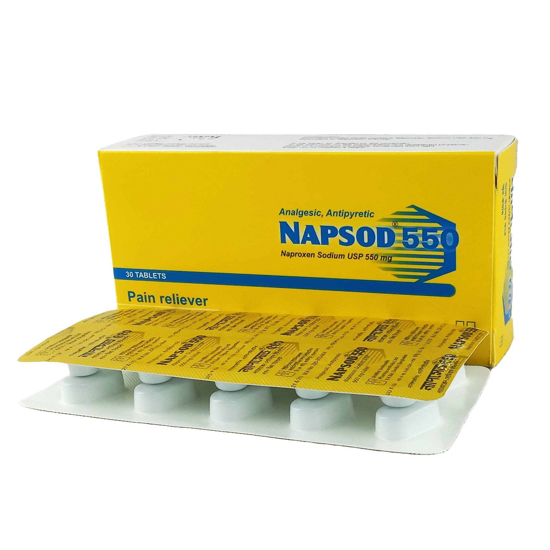 Pack Image: Napsod 550 mg Tablet (3 x 10)