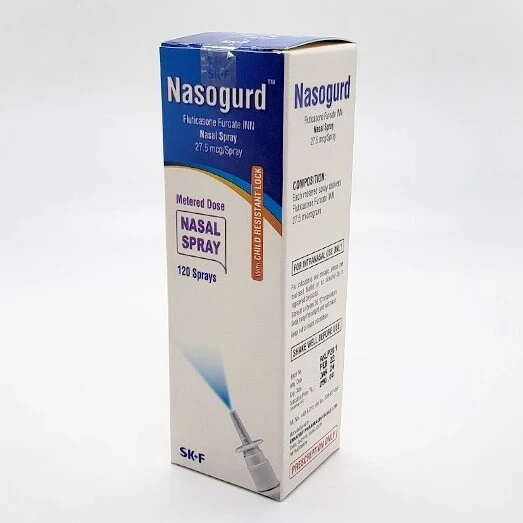 Pack Image: Nasogurd 27.5 mcg Nasal Spray (120 metered sprays)