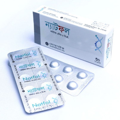 Pack Image: Natfol 5 mg Tablet (3 x 10)
