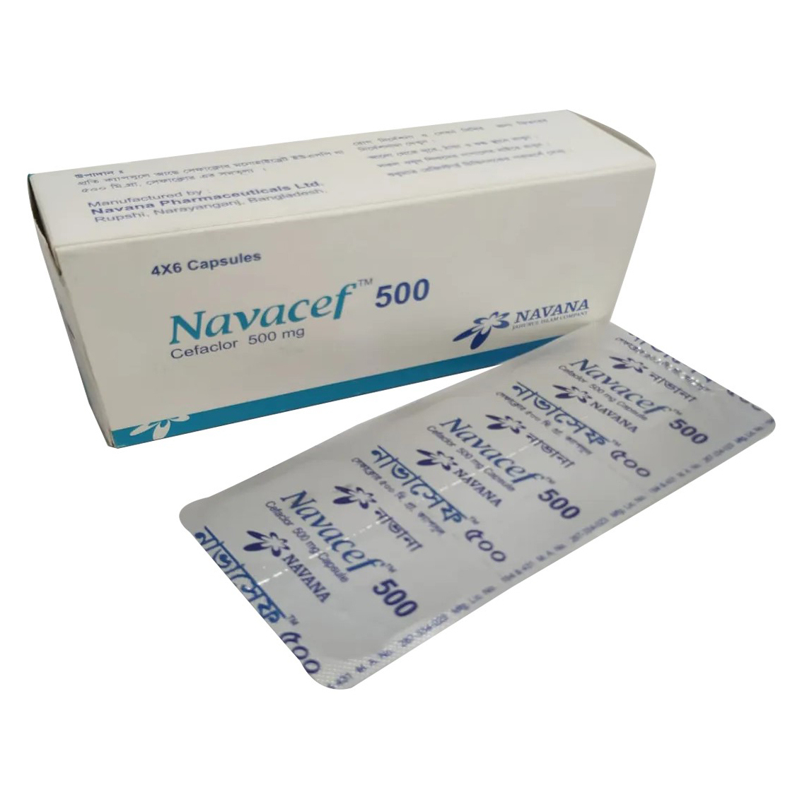 Pack Image: Navacef 500 mg Capsule (4 x 6)
