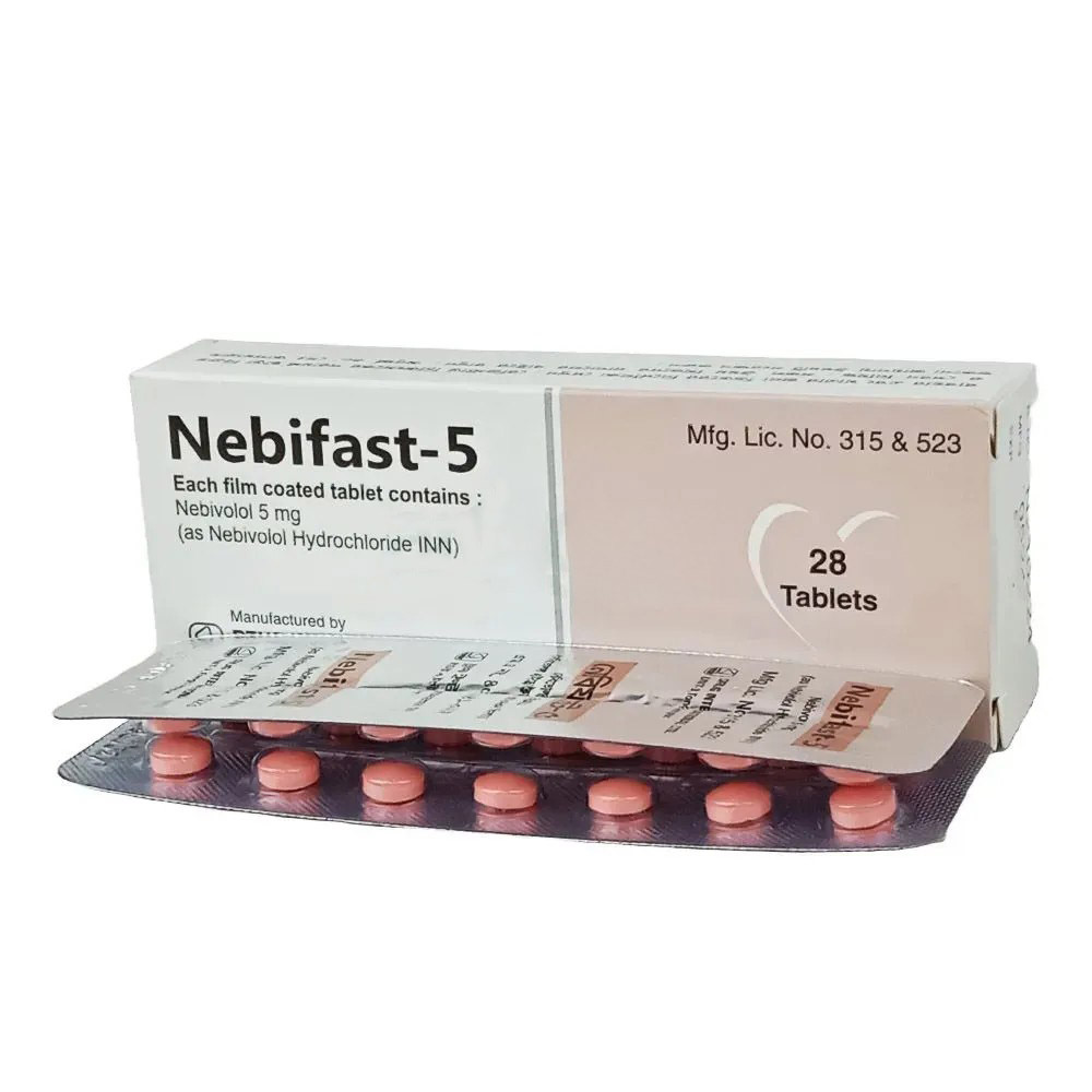 Pack Image: Nebifast 5 mg Tablet (2 x 14)