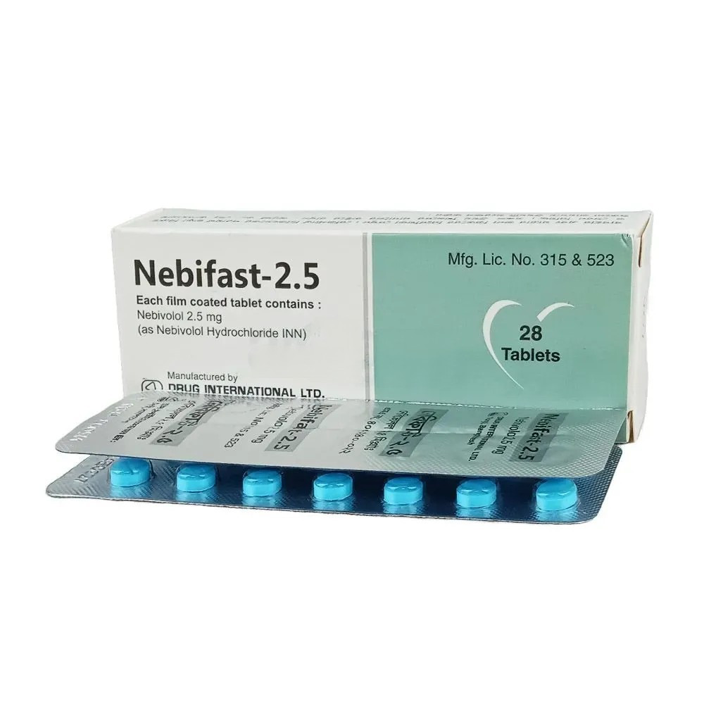 Pack Image: Nebifast 2.5 mg Tablet (2 x 14)