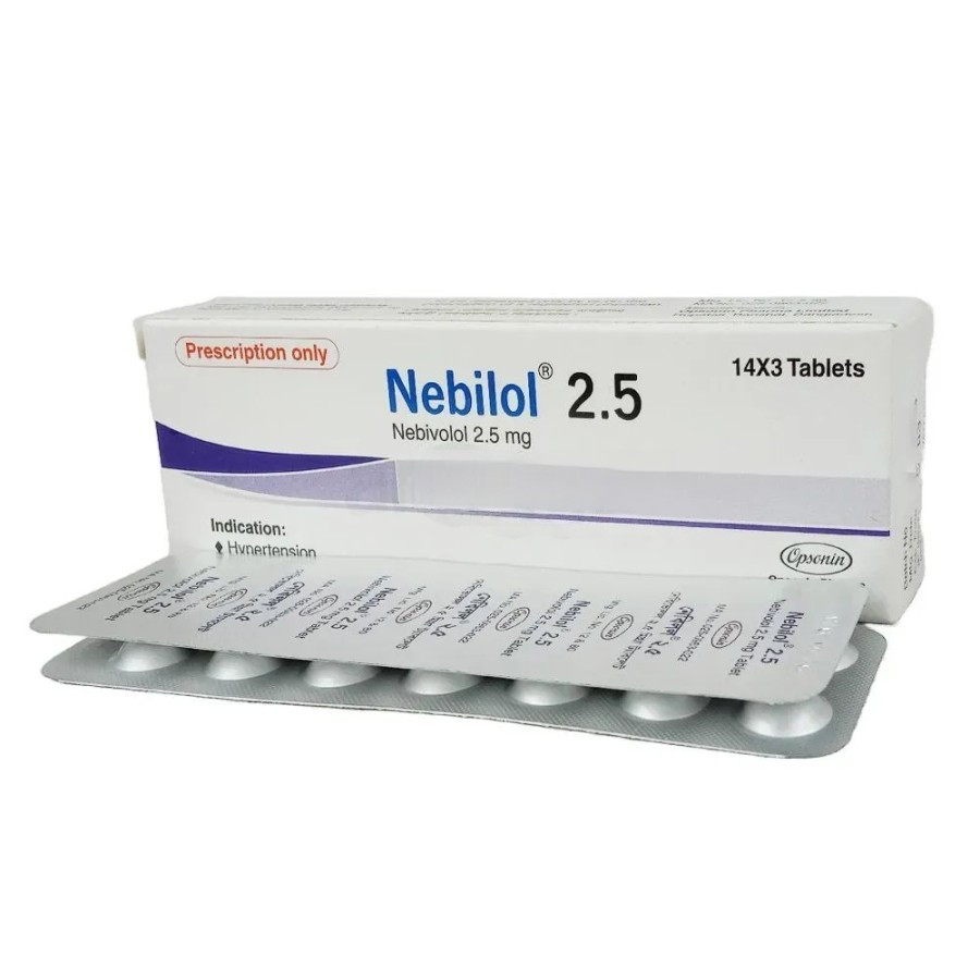 Pack Image: Nebilol 2.5 mg Tablet (3 x 14)
