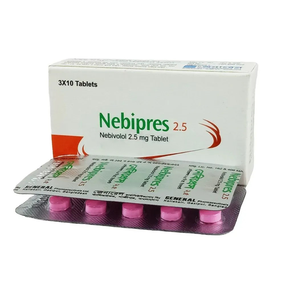 Pack Image: Nebipres 2.5 mg Tablet (3 x 10)