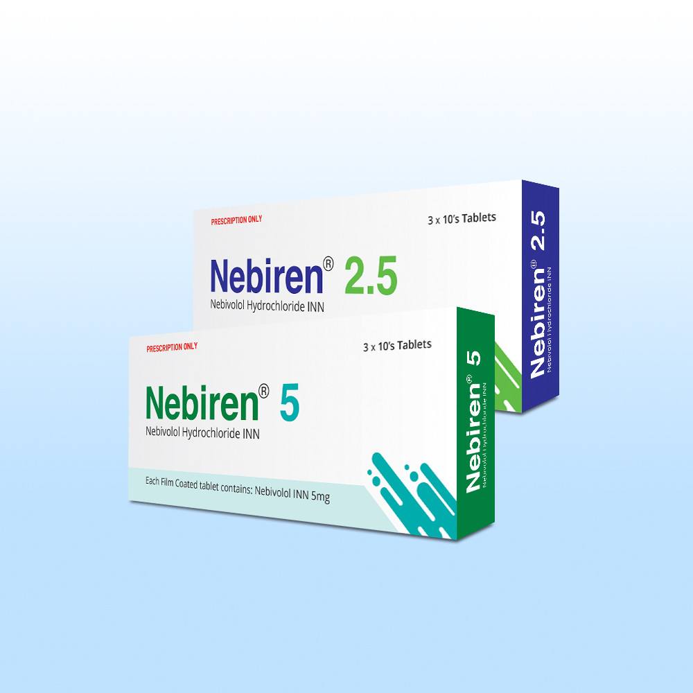 Pack Image: Nebiren 5 mg Tablet (3 x 10)