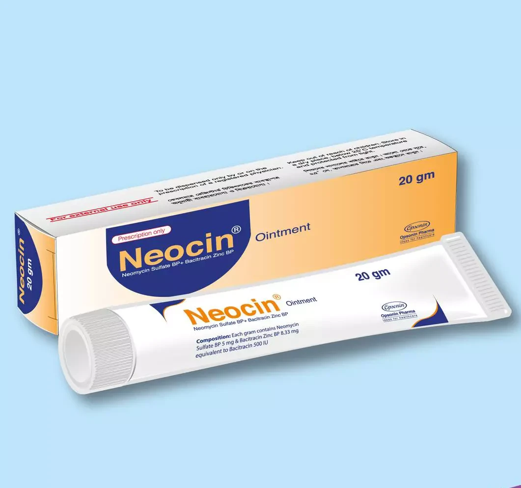 Pack Image: Neocin (5 mg Ointment (20 gm tube)