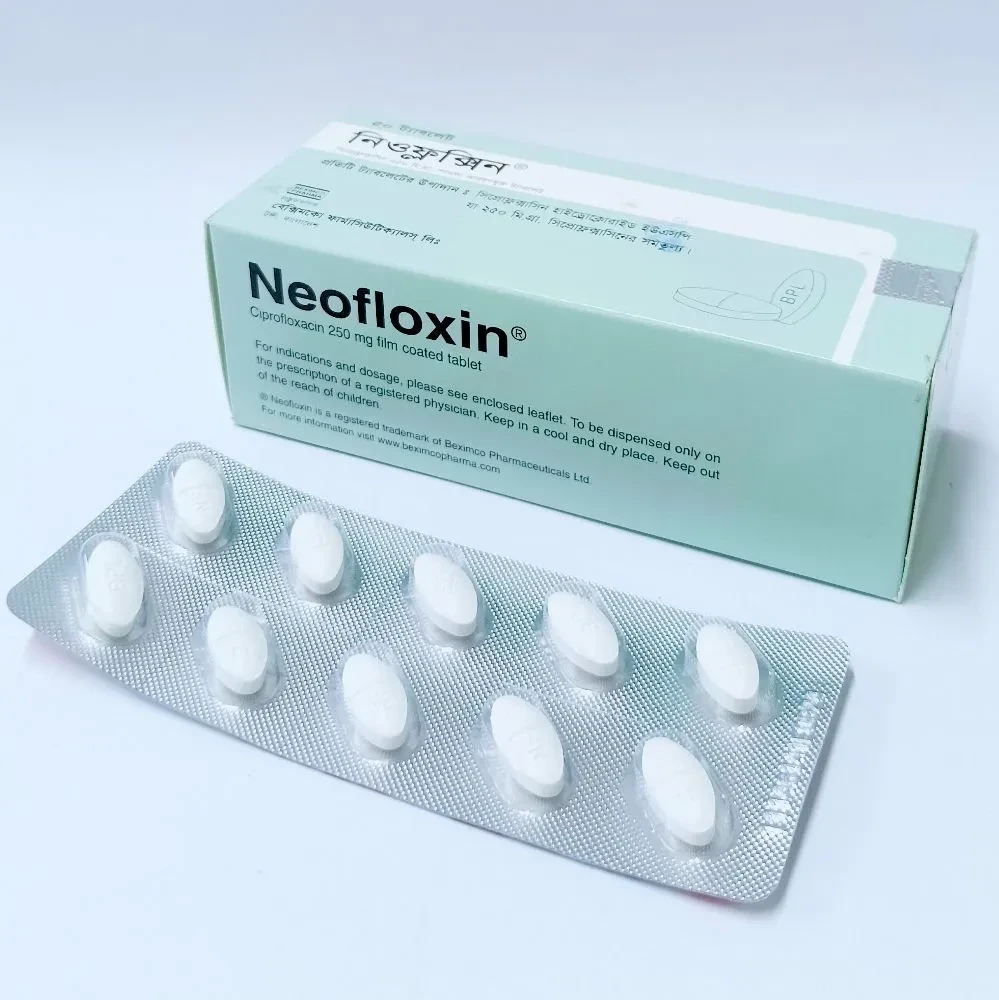 Pack Image: Neofloxin 250 mg Tablet (5 x 10)