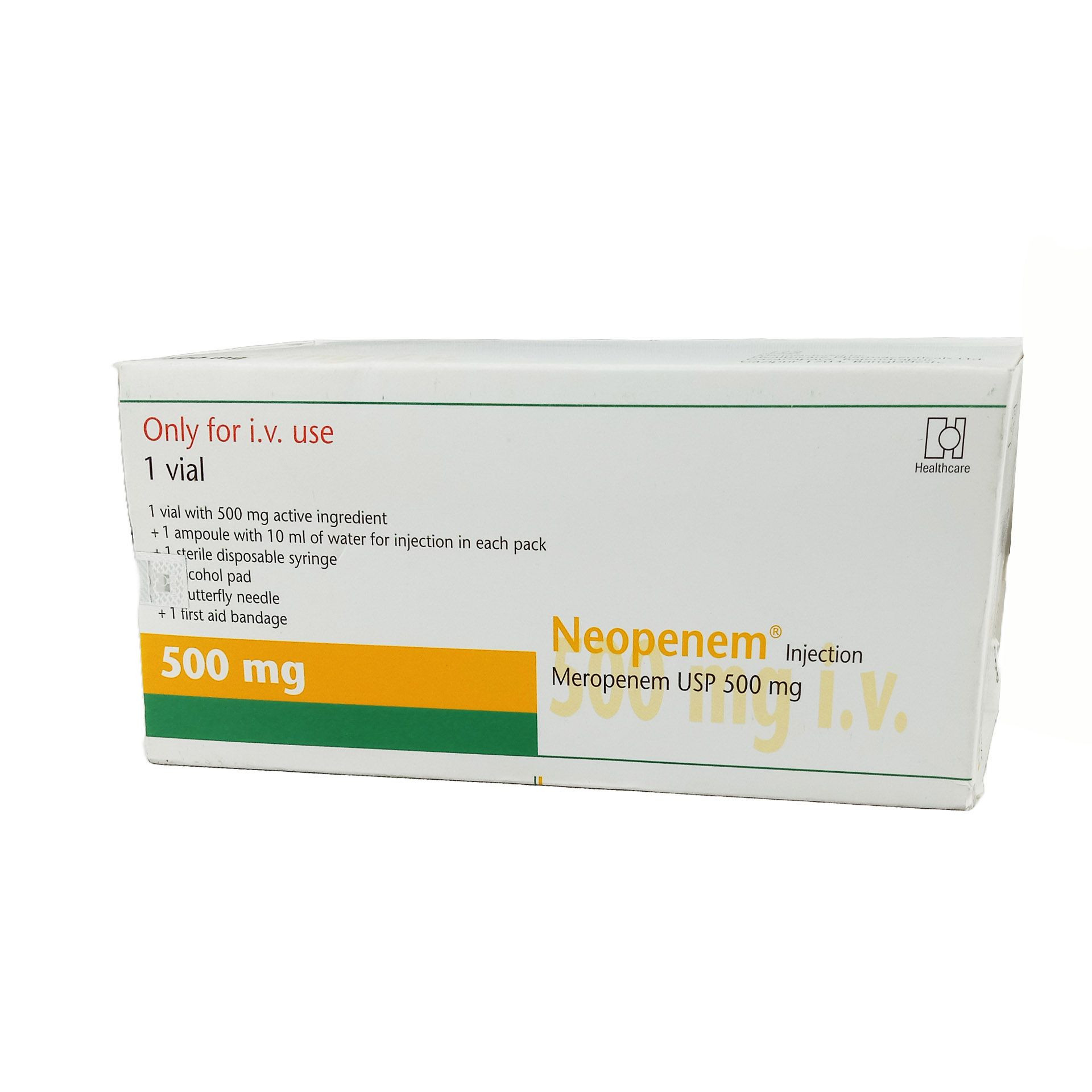 Pack Image: Neopenem 500 mg Injection (500 mg vial)
