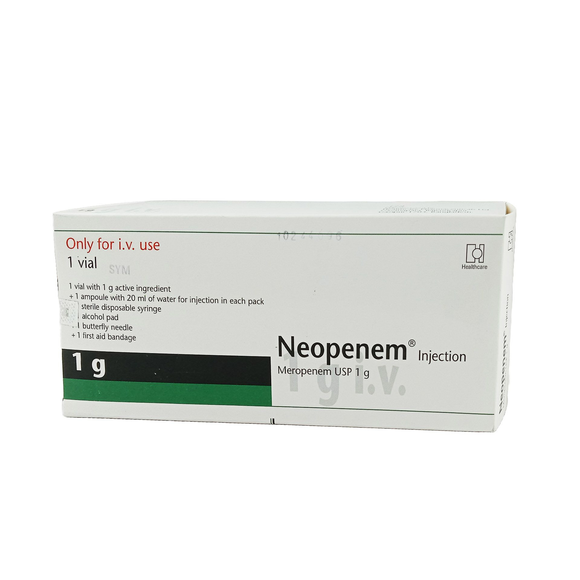 Pack Image: Neopenem 1 gm Injection (1 gm vial)