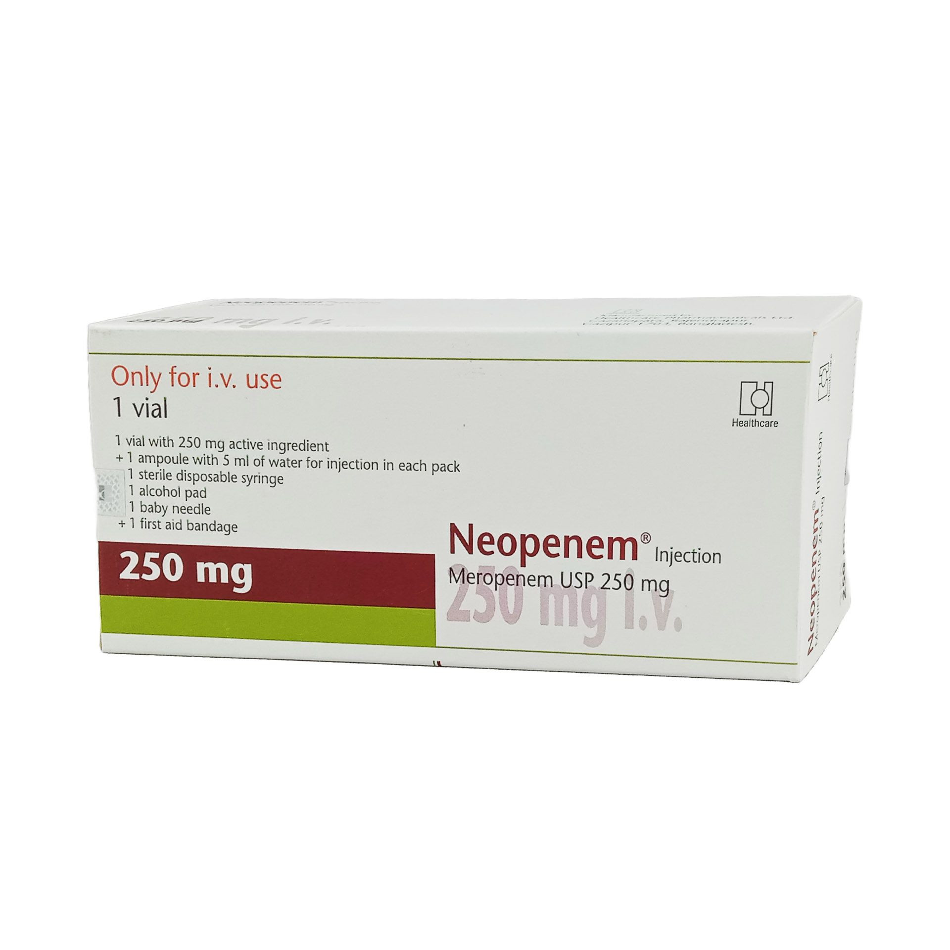 Pack Image: Neopenem 250 mg Injection (250 mg vial)