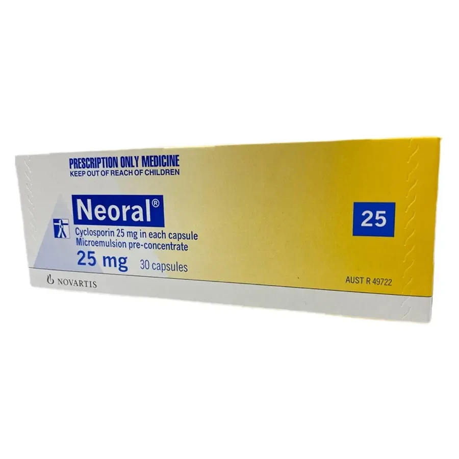 Pack Image: Neoral 25 mg Capsule (10 x 5)