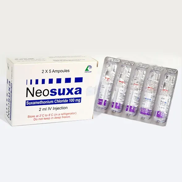 Pack Image: Neosuxa 100 mg Injection (2 ml ampoule)