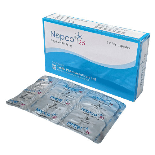 Pack Image: Nepco 25 mg Capsule (3 x 10)