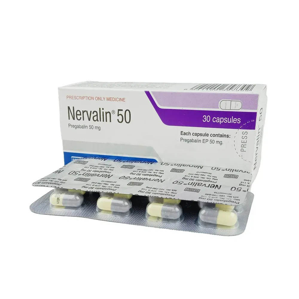 Pack Image: Nervalin 50 mg Capsule (3 x 10)