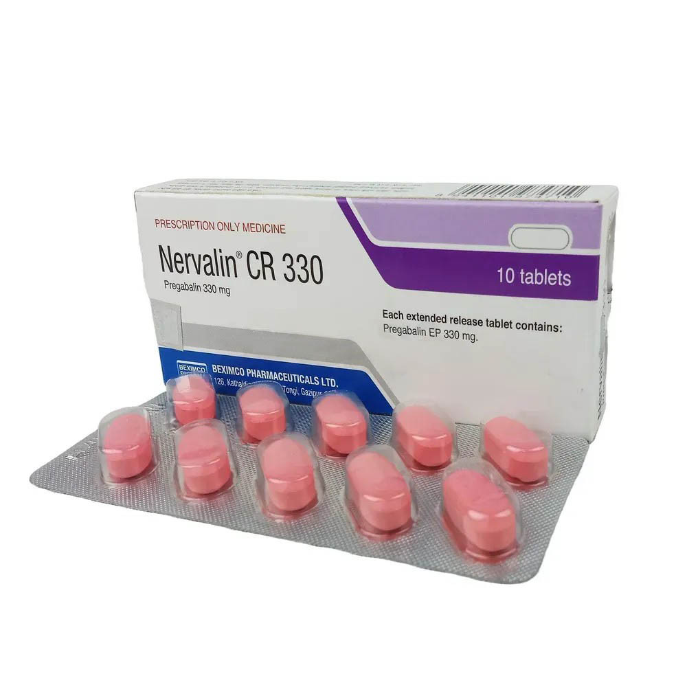 Pack Image: Nervalin CR 330 mg Tablet (1 x 10)