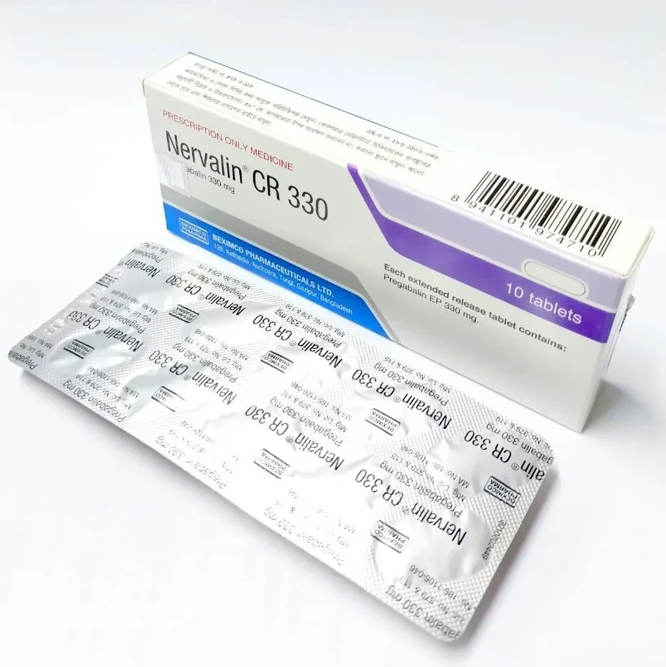 Pack Image: Nervalin CR 330 mg Tablet (1 x 10)