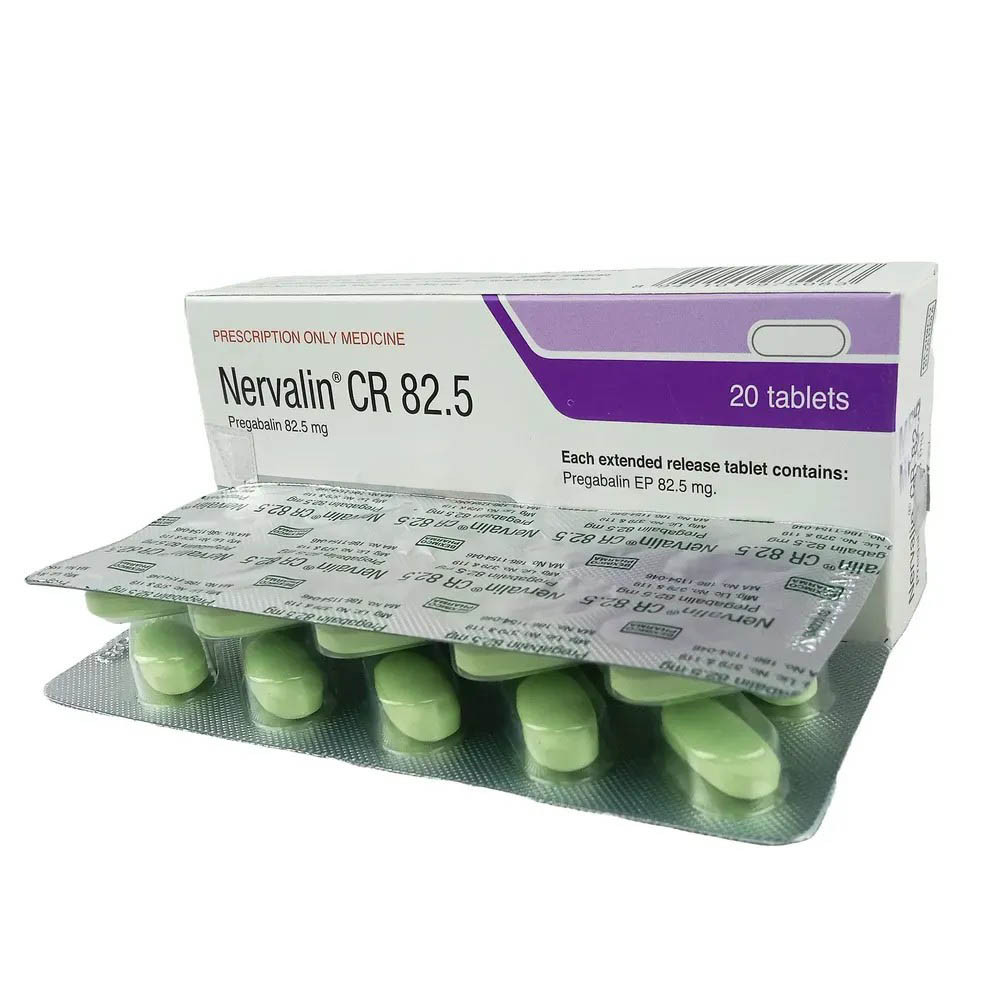 Pack Image: Nervalin CR 82.5 mg Tablet (2 x 10)