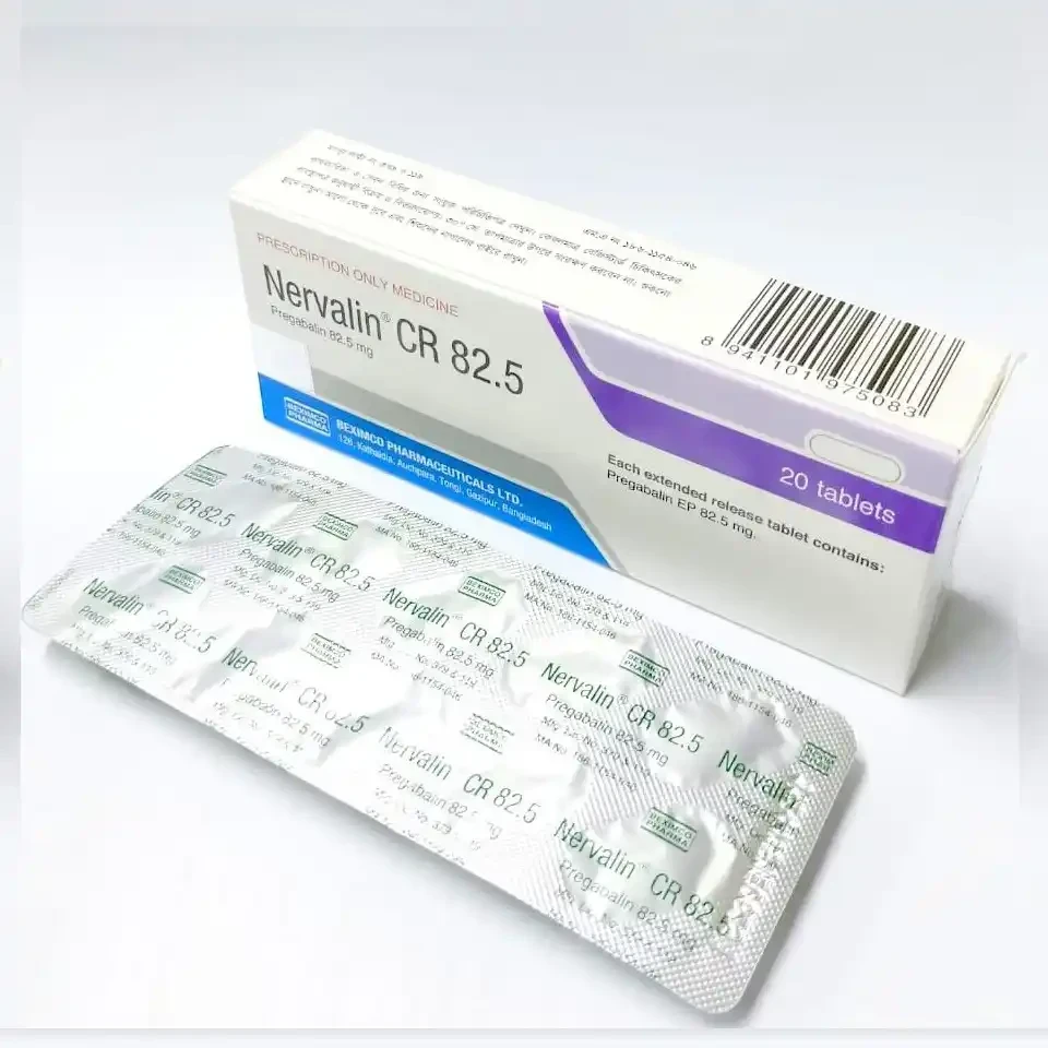 Pack Image: Nervalin CR 82.5 mg Tablet (2 x 10)