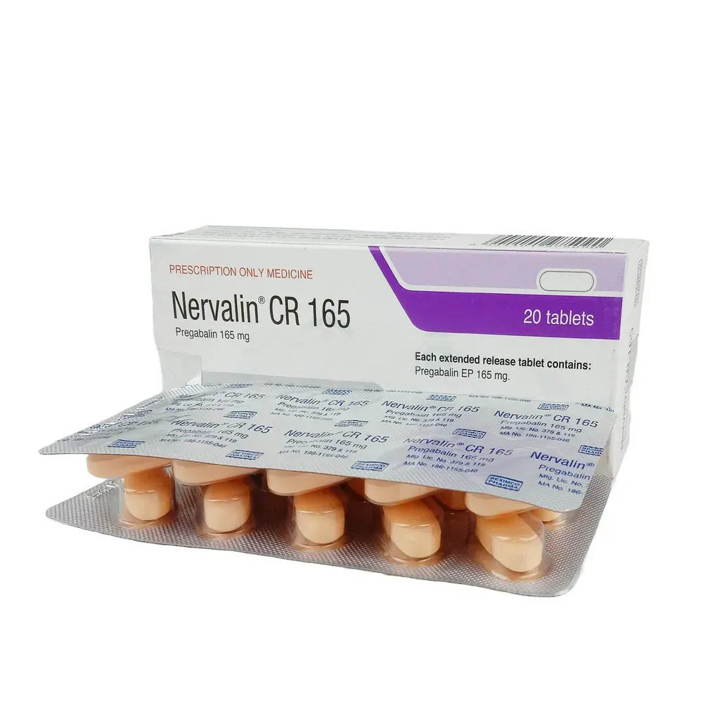 Pack Image: Nervalin CR 165 mg Tablet (2 x 10)