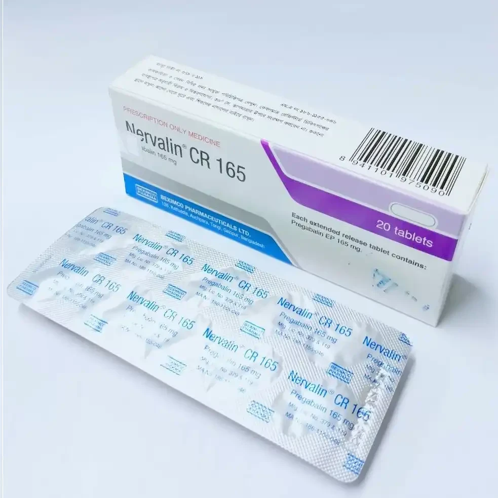 Pack Image: Nervalin CR 165 mg Tablet (2 x 10)