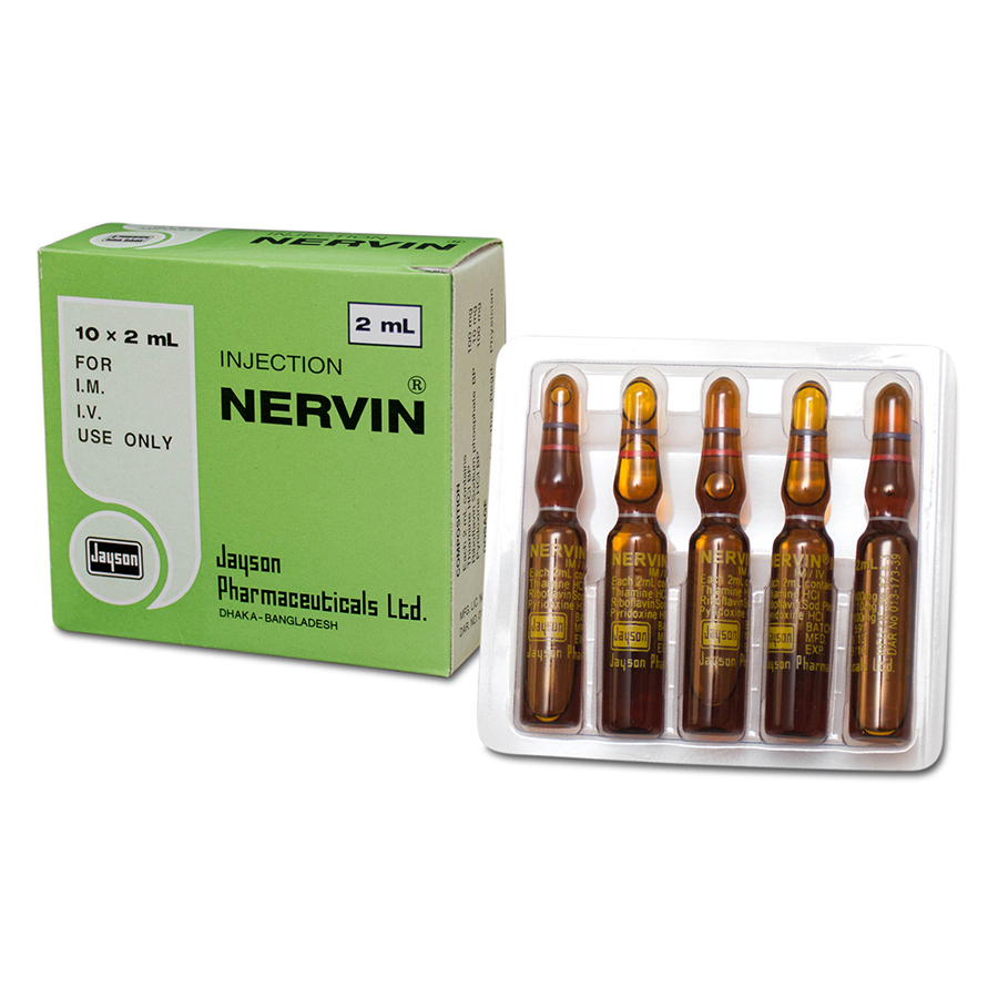 Pack Image: Nervin (100 mg Injection (2 ml ampoule)
