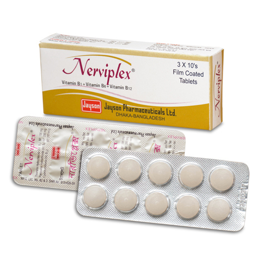 Pack Image: Nerviplex 100 mg Tablet (3 x 10)