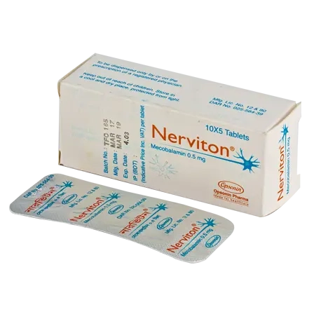 Pack Image: Nerviton 500 mcg Tablet (5 x 10)