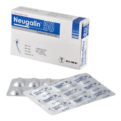 Pack Image: Neugalin 50 mg Capsule (3 x 10)